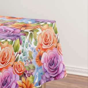 Toalha De Mesa Cores de Primavera Florais Florido