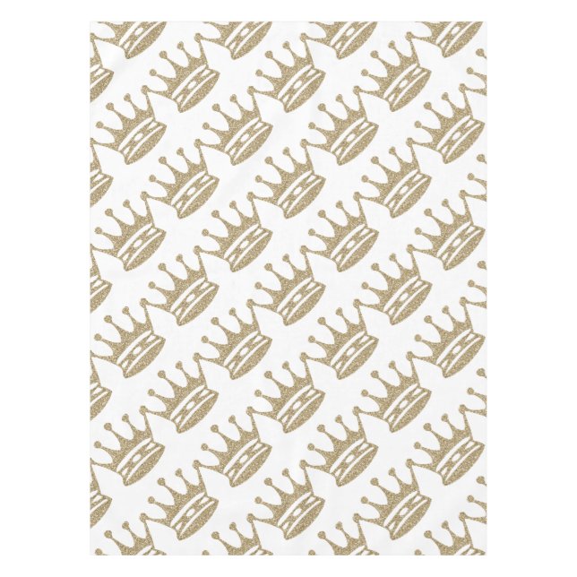 Toalha De Mesa Coroa Dourado do brilho (Frente)