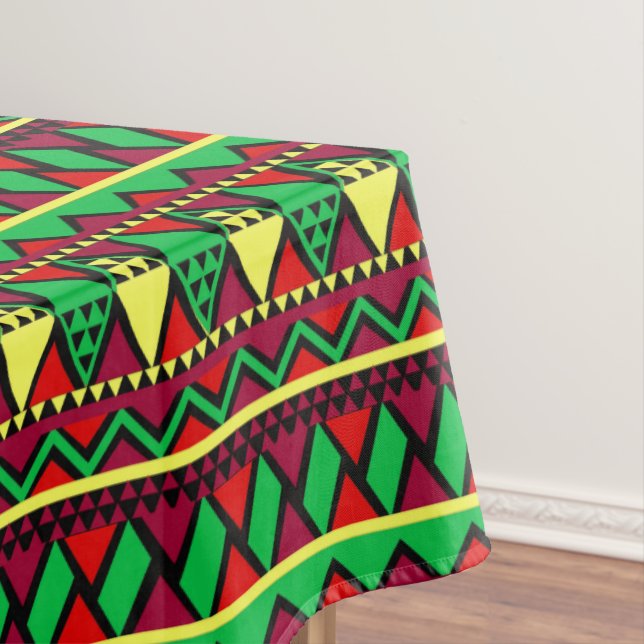 Toalha De Mesa Correspondente ao Kwanzaa Amarelo Vermelho Verde G (Posição Original)