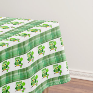 Toalha De Mesa Coruja de dia de Patrick de santo do Tablecloth