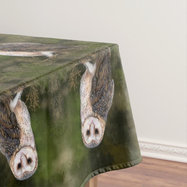 Toalha de Mesa Coruja do Celeiro Ocidental (Posição Original)