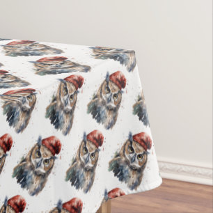 Toalha De Mesa Coruja Invernal Encantada, personalizada