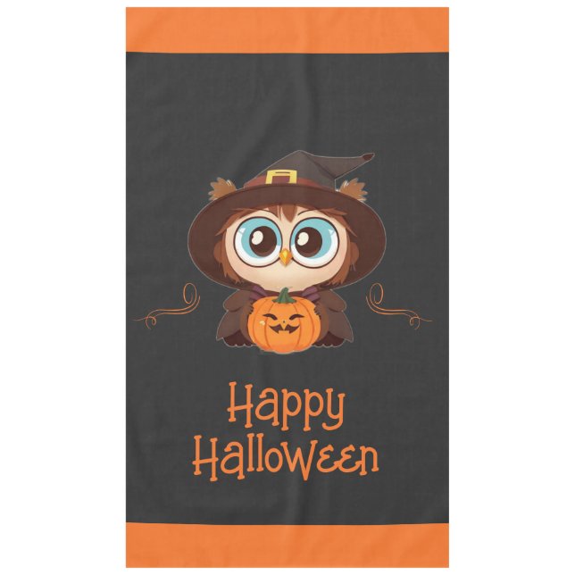 Toalha De Mesa Coruja/Queda/Outono/Halloween/abóbora (Frente)