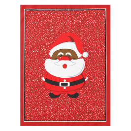 Toalha De Mesa Costume de Natal afro-americano do Papai Noel