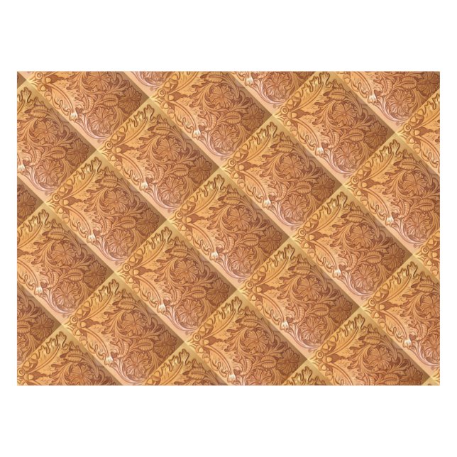 Toalha De Mesa Couro utilizado ferramentas marrom rústico do país (Frente (Horizontal))