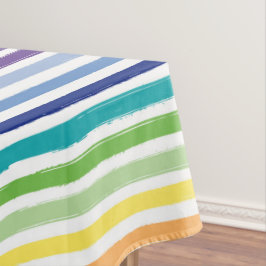 Toalha De Mesa Cozinha bonito do Rainbow Stripe