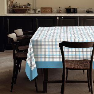 Toalha De Mesa Cozinha ou Paciente Gingham Tablecloth Azul e Mari