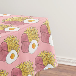 Toalha De Mesa Cozinhar de Comida de Ovos de Enfermaria e Chips b