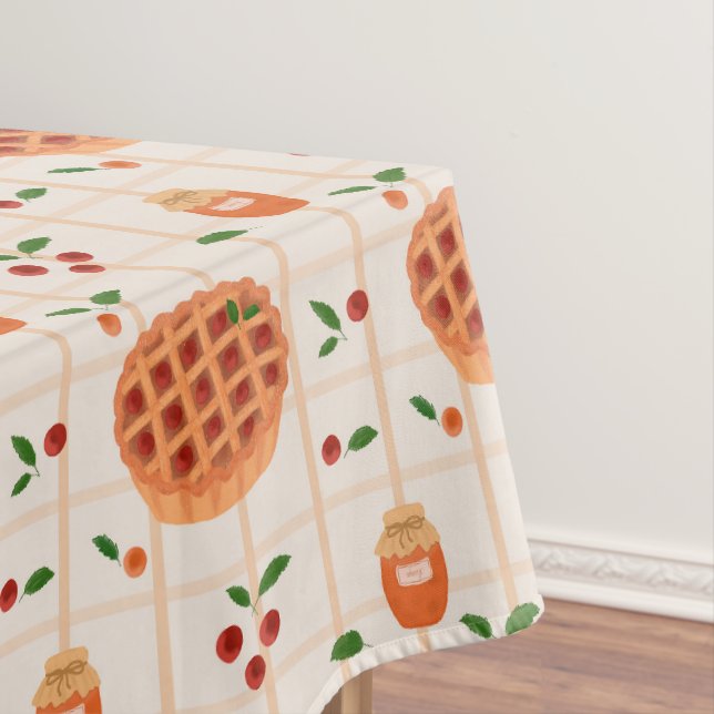 Toalha De Mesa Cozy Autumn Pie e Jam Pattern (Posição Original)