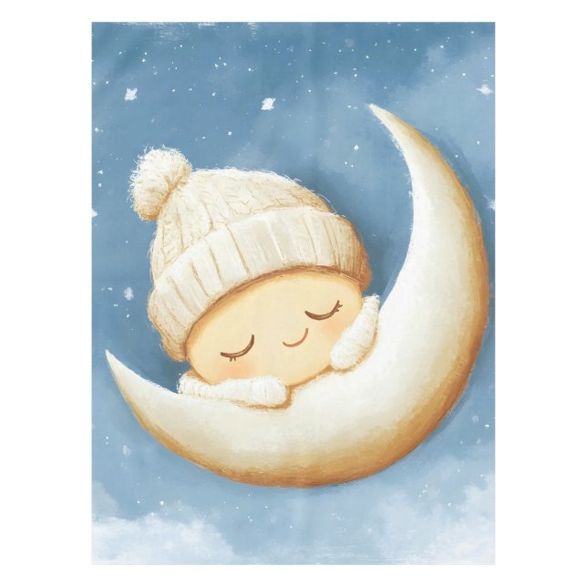 Toalha De Mesa Cozy Knit Nap Cresent Moon (Frente)