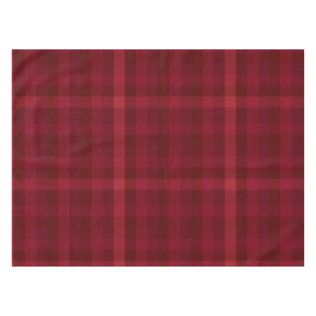 Toalha De Mesa Cozy Red Plaid Check Pattern Rustic Farmhouse (Frente (Horizontal))