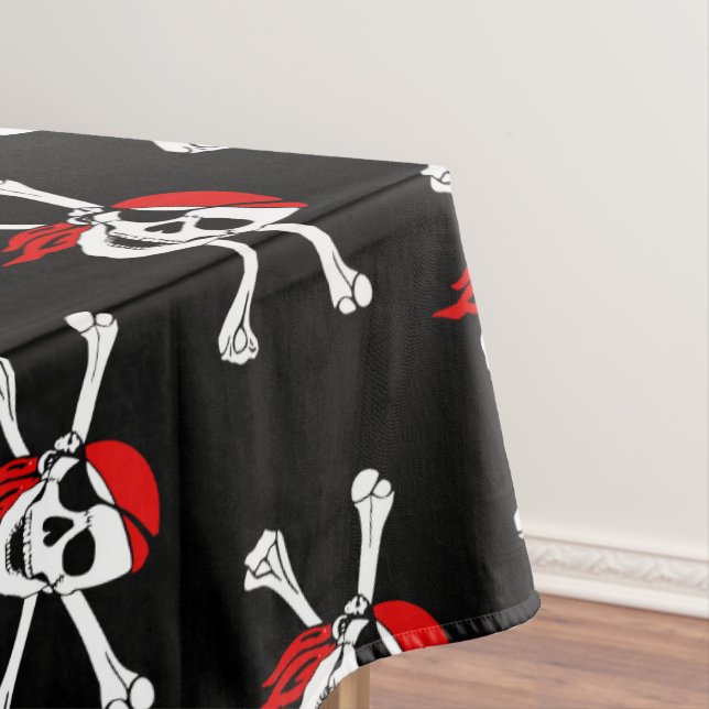 Toalha De Mesa Crânio de Pirata e Tablecloth Crossbones (Posição Original)