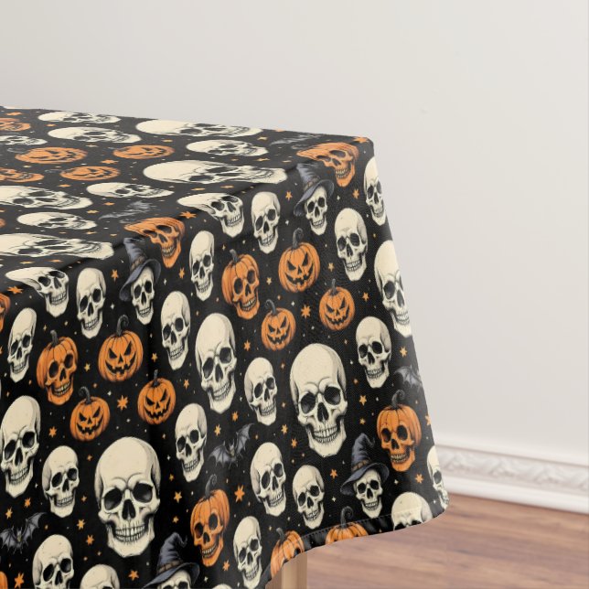 Toalha De Mesa Crânios para o Halloween (Posição Original)