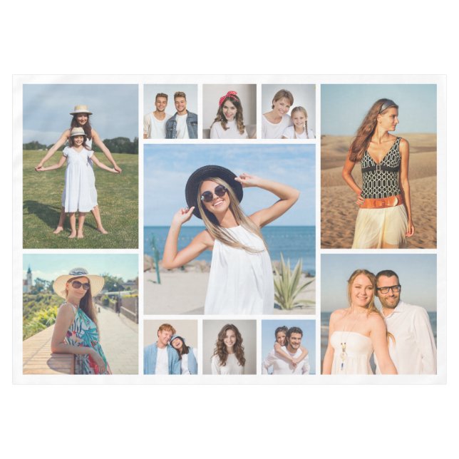 Toalha De Mesa Create Your Own 11 Photo Collage (Frente (Horizontal))