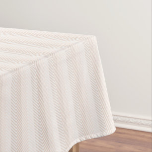 Toalha De Mesa Creme Herringbone Zig