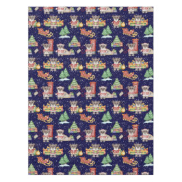 Toalha De Mesa Crianças Bebidas Festivas Festivas Cuecas de Natal