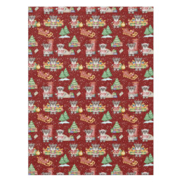 Toalha De Mesa Crianças Bebidas Festivas Festivas Cuecas de Natal