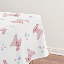 Toalha De Mesa Crianças de aniversário de quintal, pintadas e bon