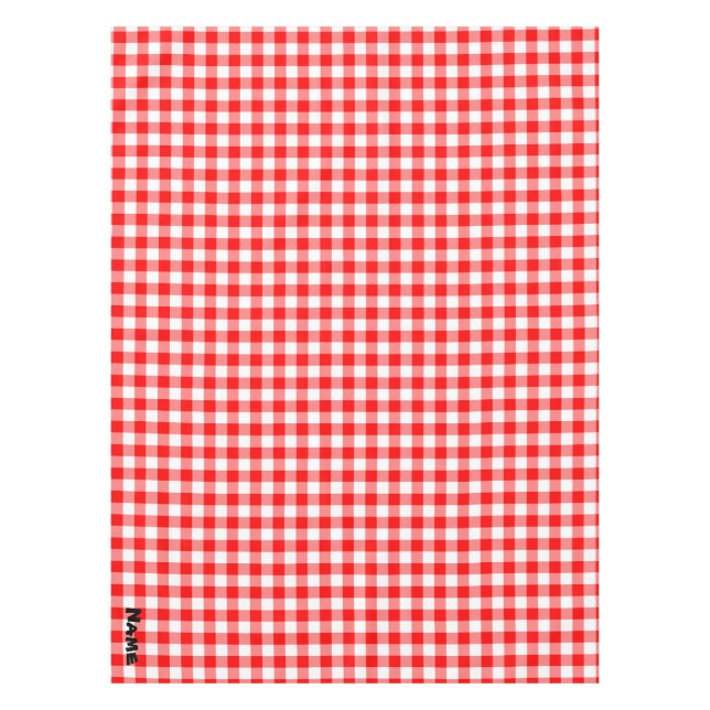 Toalha De Mesa Crie seu próprio Gingham Vermelho (Frente)