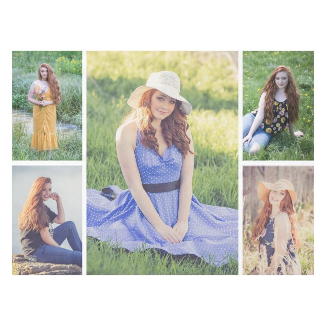 Toalha De Mesa Crie sua própria colagem de fotos (Frente (Horizontal))