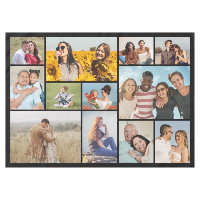 Toalha De Mesa Crie Sua Própria Colagem De Fotos 12 (Frente (Horizontal))