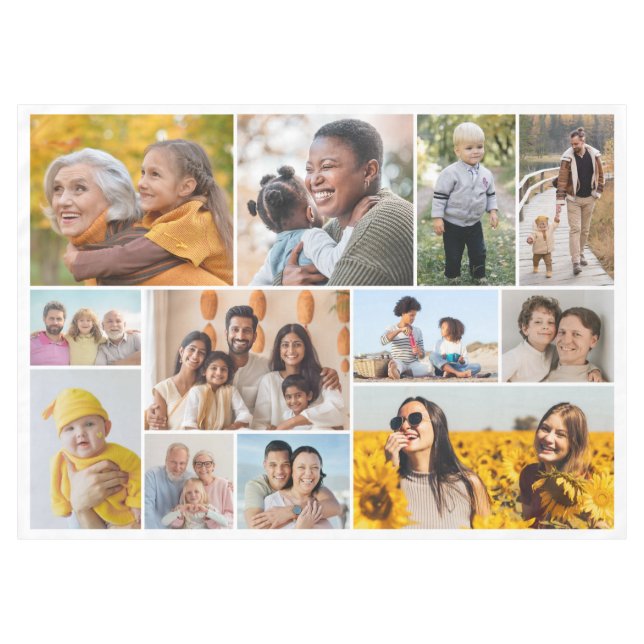 Toalha De Mesa Crie Sua Própria Colagem De Fotos 12 (Frente (Horizontal))