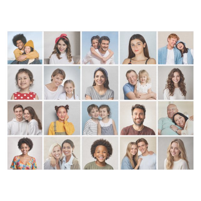 Toalha De Mesa Crie sua própria colagem de fotos 20 (Frente (Horizontal))