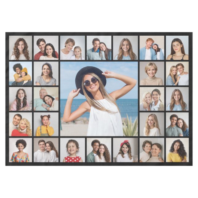 Toalha De Mesa Crie Sua Própria Colagem De Fotos 27 (Frente (Horizontal))