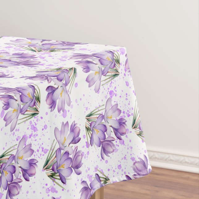 Toalha De Mesa Crocus Primavera Floral (Posição Original)