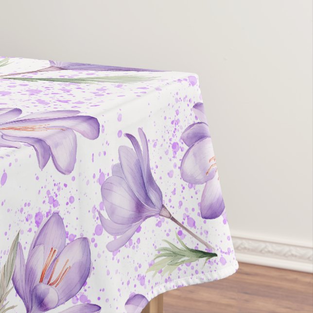Toalha De Mesa Crocus Primavera Floral (Posição Original)