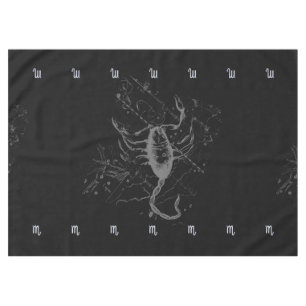 Toalha De Mesa Cromo como Scorpio Zodíaco Sinal em Decoração d