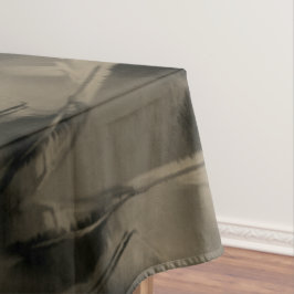 Toalha De Mesa Crooked beige squares stained with 'brushstrokes'