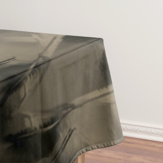 Toalha De Mesa Crooked beige squares stained with 'brushstrokes' (Posição Original)