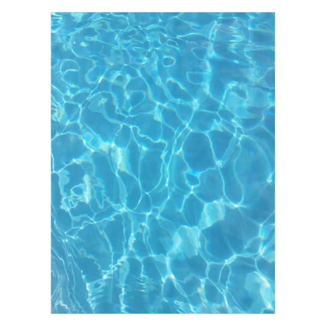 Toalha De Mesa Crystal Clear Sky Blue Pool Water (Frente)