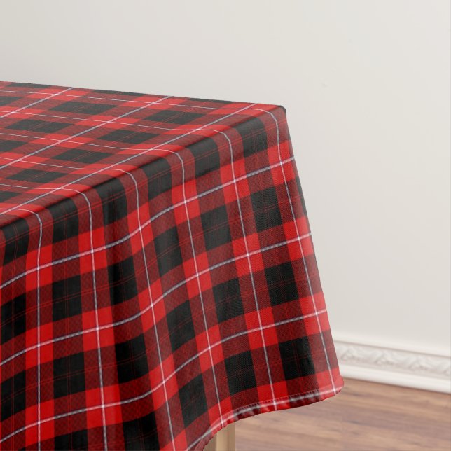 Toalha De Mesa Cunningham Tartan Red Xadrez Negra (Posição Original)