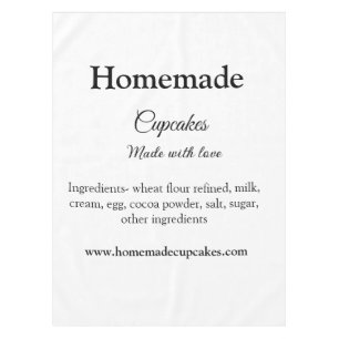 Toalha De Mesa Cupcakes caseiros feitos com amor adicionar texto