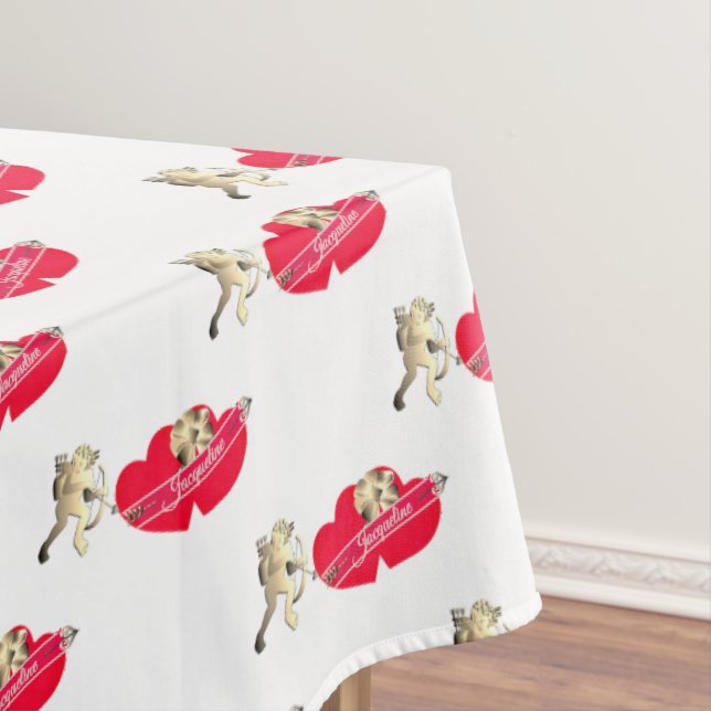 Toalha de mesa Cupido c/ Corações (Posição Original)
