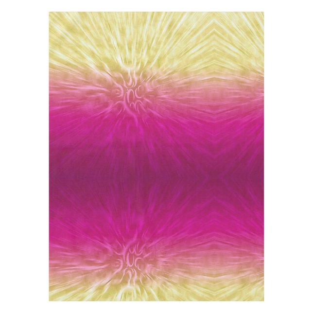 Toalha De Mesa Curvas de púrpura amarelas (Frente)