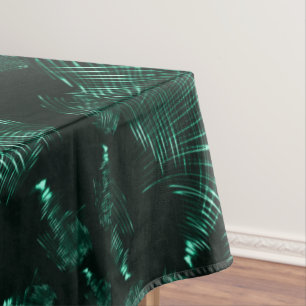 Toalha De Mesa Curvas pontiagudas em mistura de verde-selva e men
