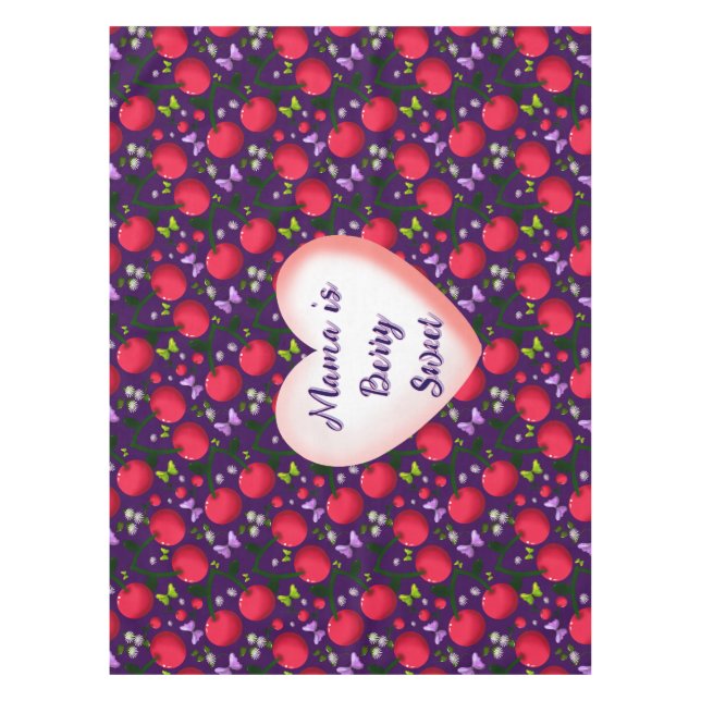 Toalha De Mesa Custom and personalized Cute Cherry Butterfly  (Frente)