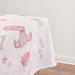 Toalha De Mesa Cute Girls Birthday Pink Dinosaur