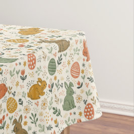 Toalha De Mesa Cute Hand Drawn Spring Bunnies Tablecloth