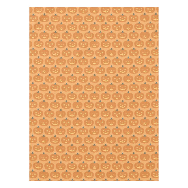Toalha De Mesa Cute Jack O'Lantern Cotton Tablecloth, 52"x70" (Frente)