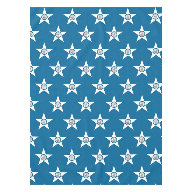 Toalha de mesa da bandeira da cidade de Houston, T (Frente)