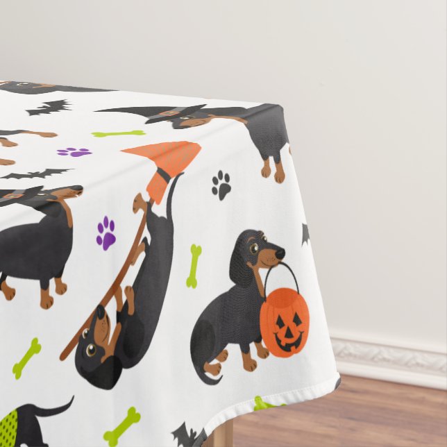 Toalha De Mesa Dachshund Halloween Tablecloth (Posição Original)