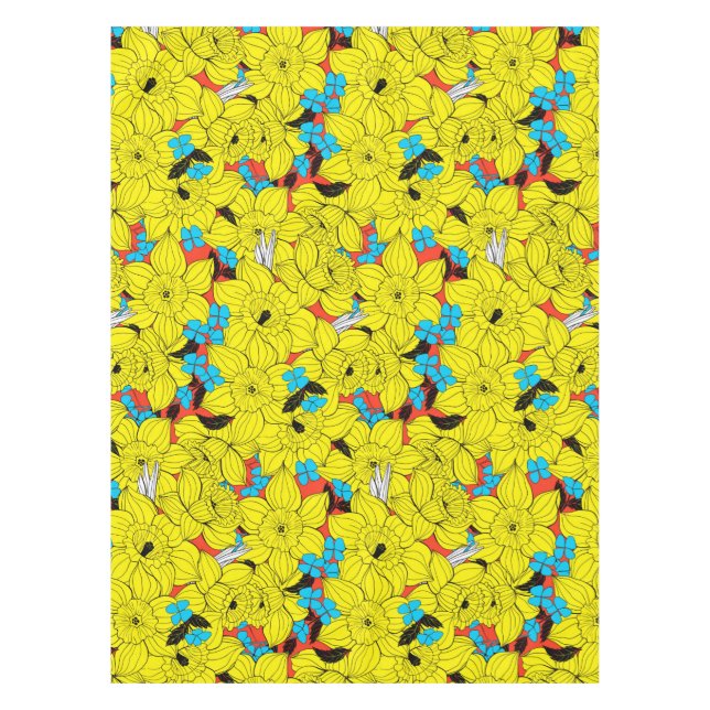 Toalha De Mesa Daffodils primavera floral (Frente)