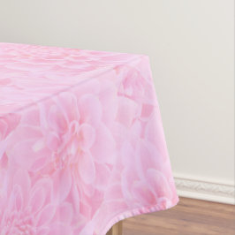 Toalha De Mesa Dahlias Em Rosa Suave