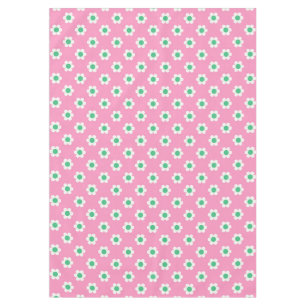 Toalha De Mesa Daisies Retro Rosa e Verde