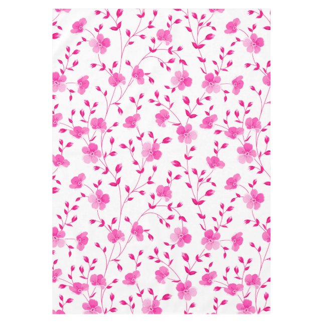 Toalha De Mesa Daisy Floral Tablecloth, cor-de-rosa elegante (Frente)