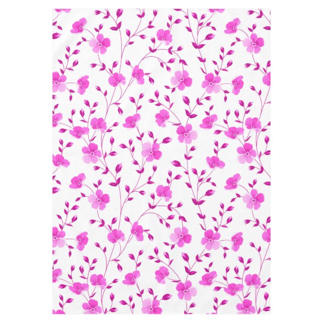 Toalha De Mesa Daisy Floral Tablecloth, cor-de-rosa elegante (Frente)